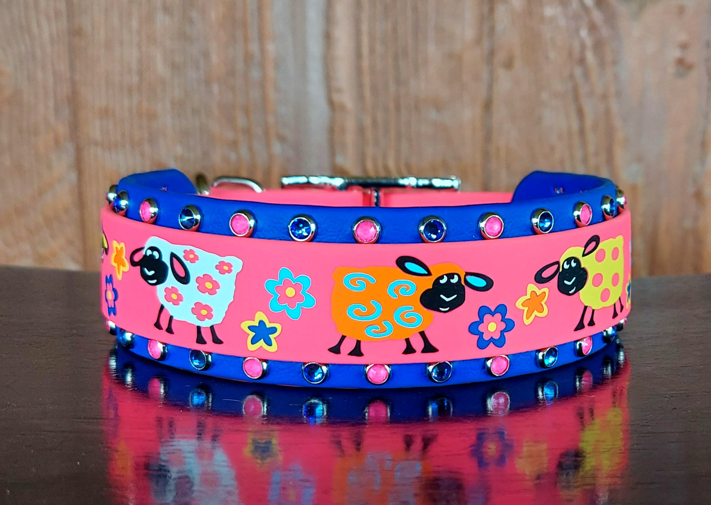 Whimsical Sheep Buckle Collar