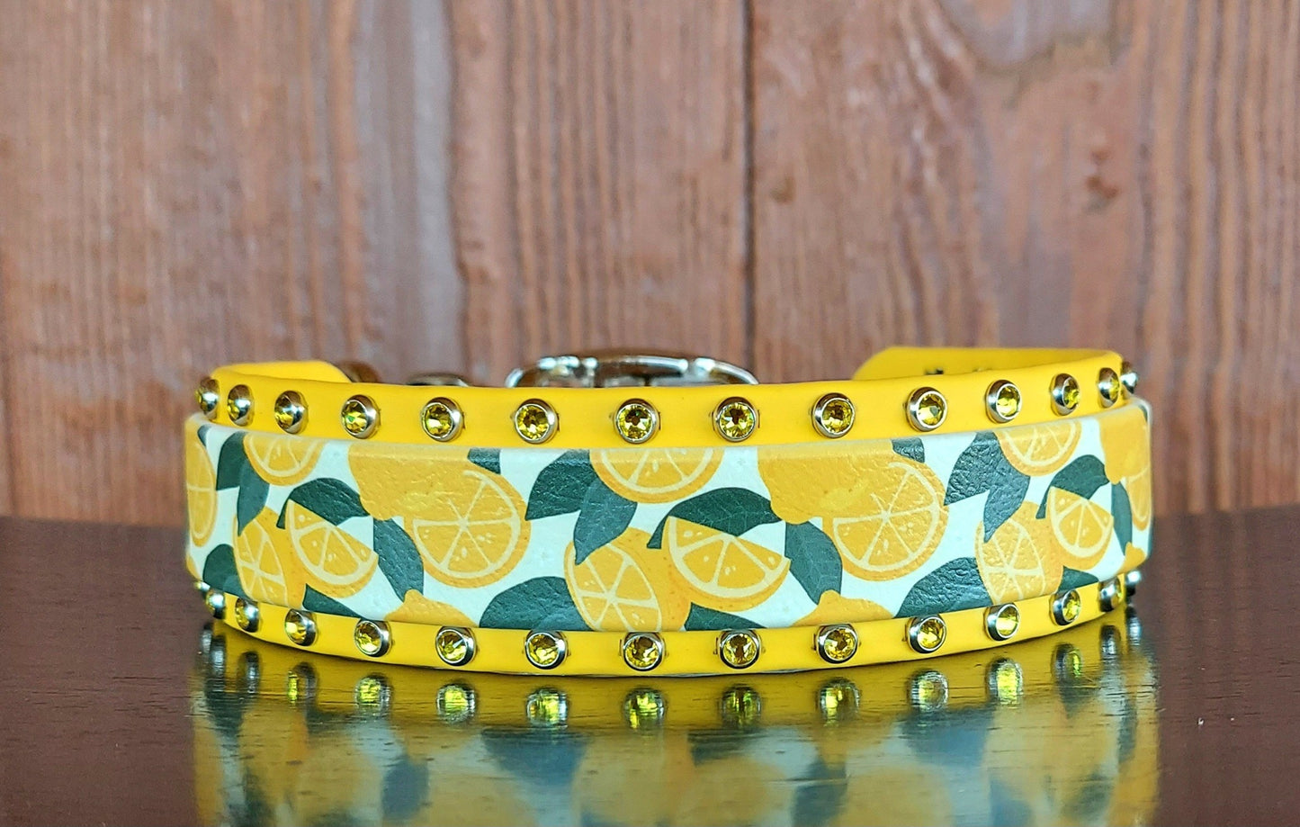Lemons UV Printed Buckle Collar
