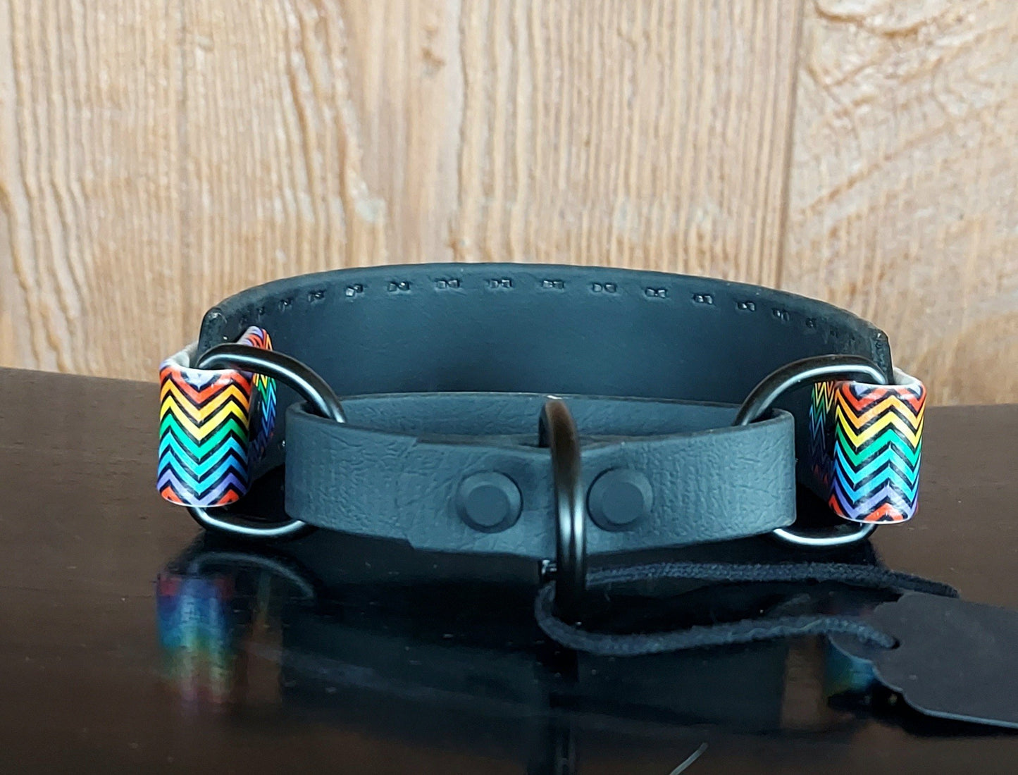 Rainbow Chevron Martingale Collar