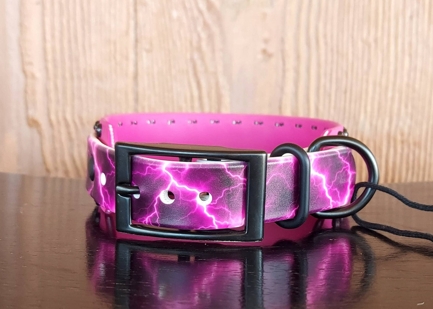 Pink Lightning Buckle Collar