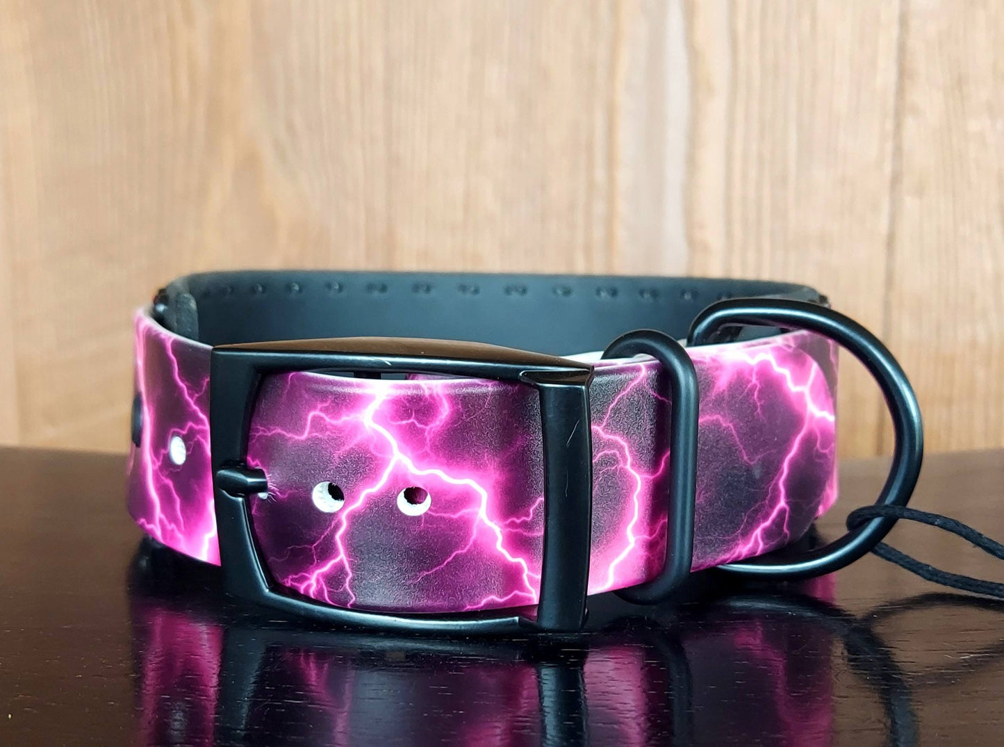 Pink Lightning Buckle Collar, 2" Wide