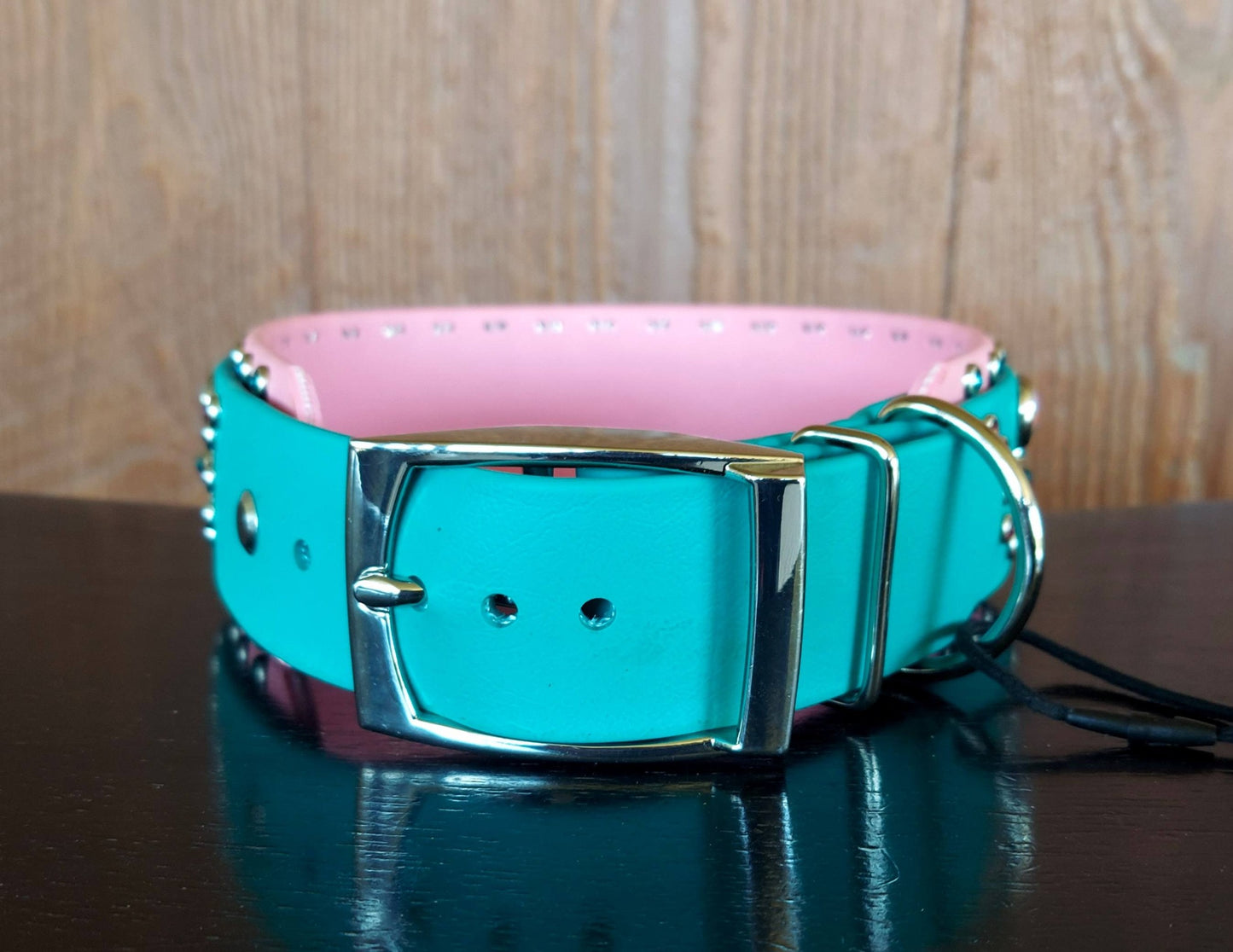 Charisma Buckle Collar - PASTEL PINK/TEAL