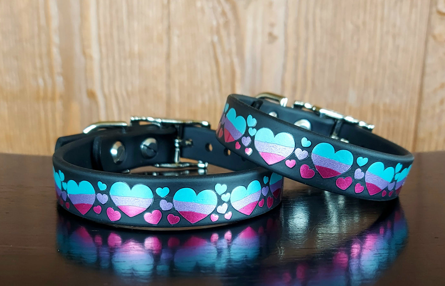 Dazzle Hearts Small Dog Buckle Collar