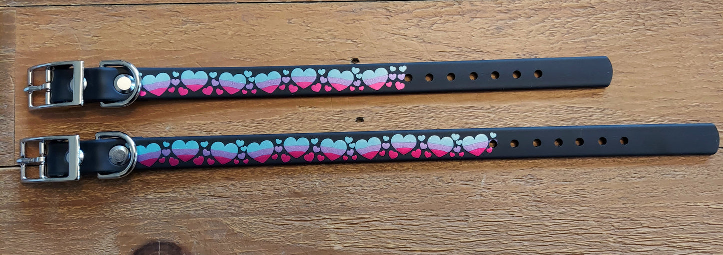 Dazzle Hearts Small Dog Buckle Collar