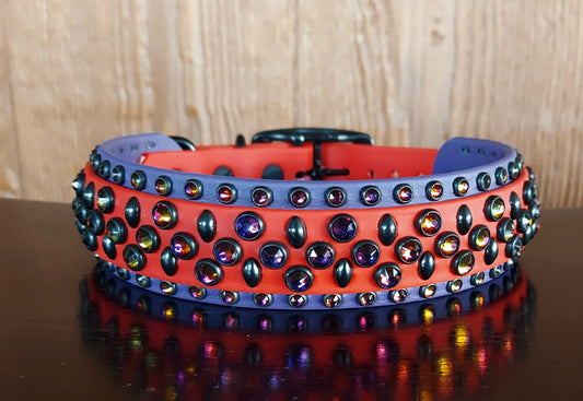 Bling Trick Buckle Collar - Red