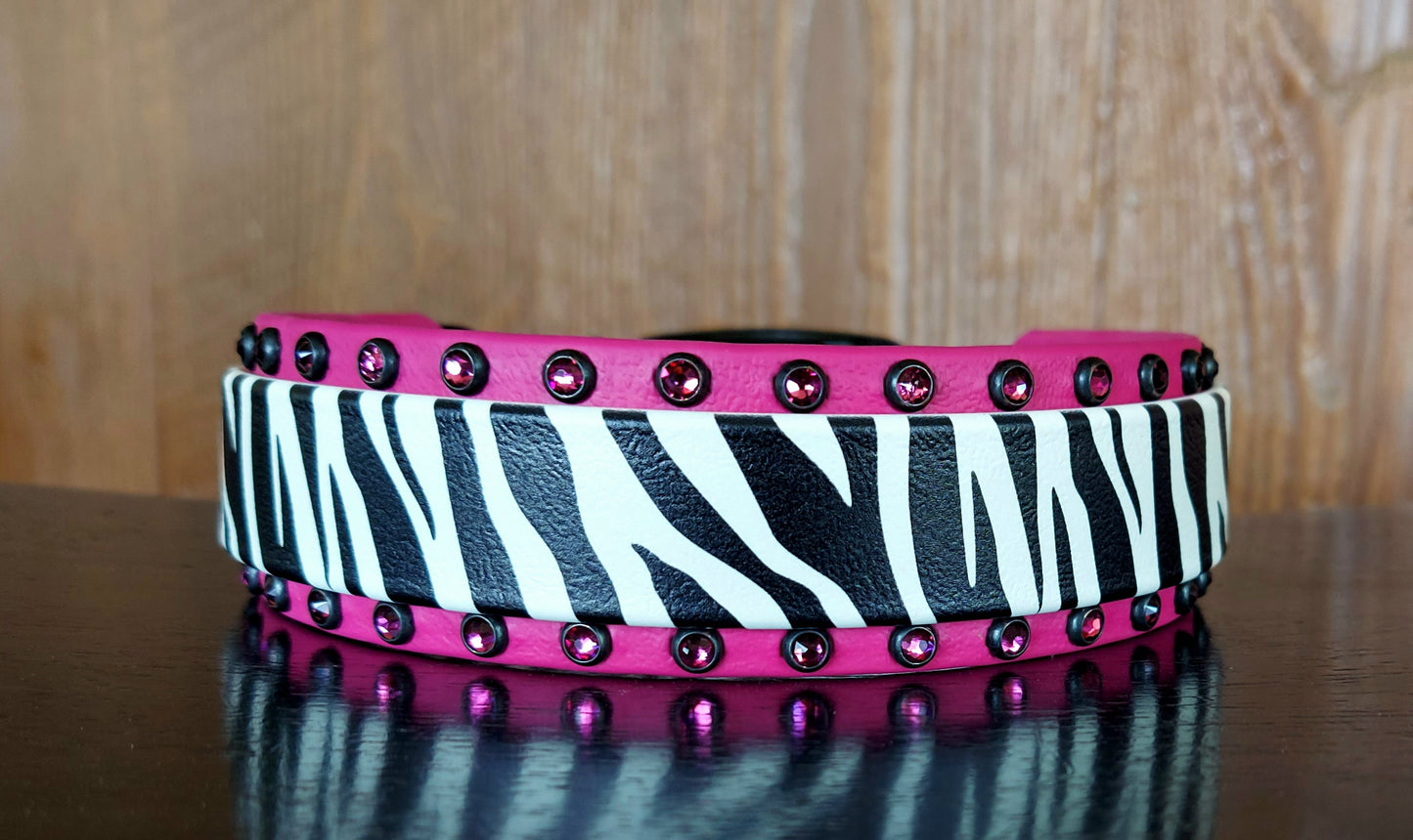 Zebra UV Printed buckle collar