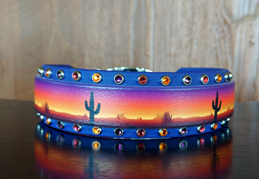 Desert Sunset UV Printed buckle collar