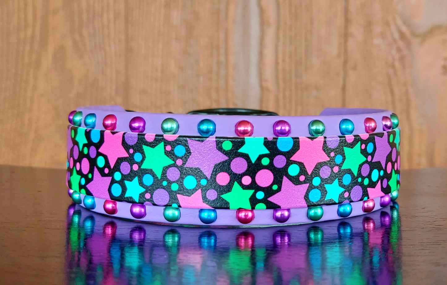 Stars and Dots UV Buckle Collar