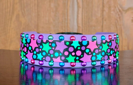 Stars and Dots UV Buckle Collar