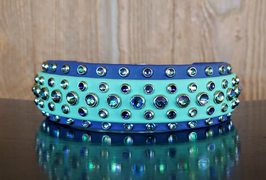 Aspire Double Layer Buckle Collar - SAGE/PURPLE