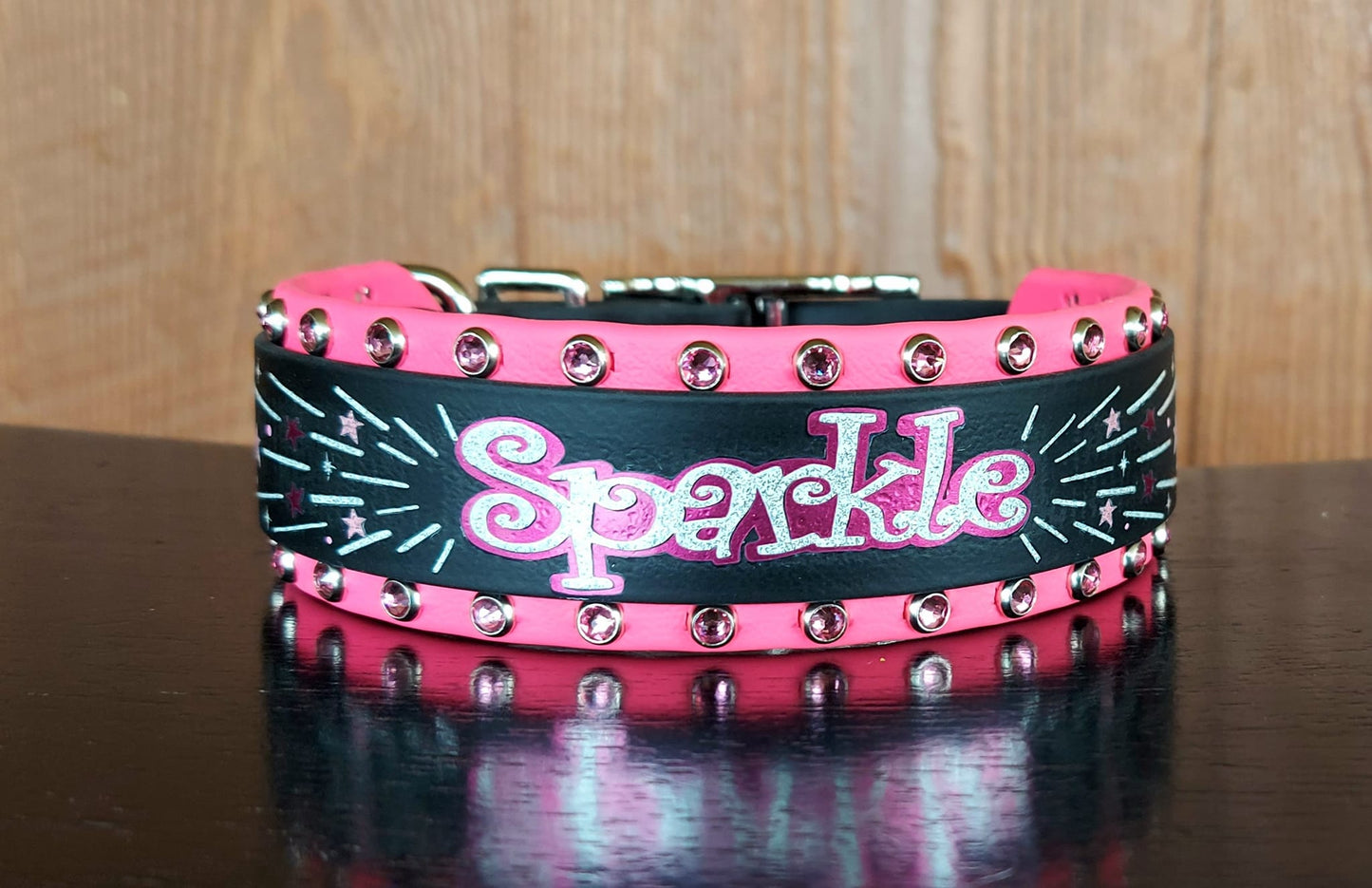 Sparkle PINK Buckle Collar