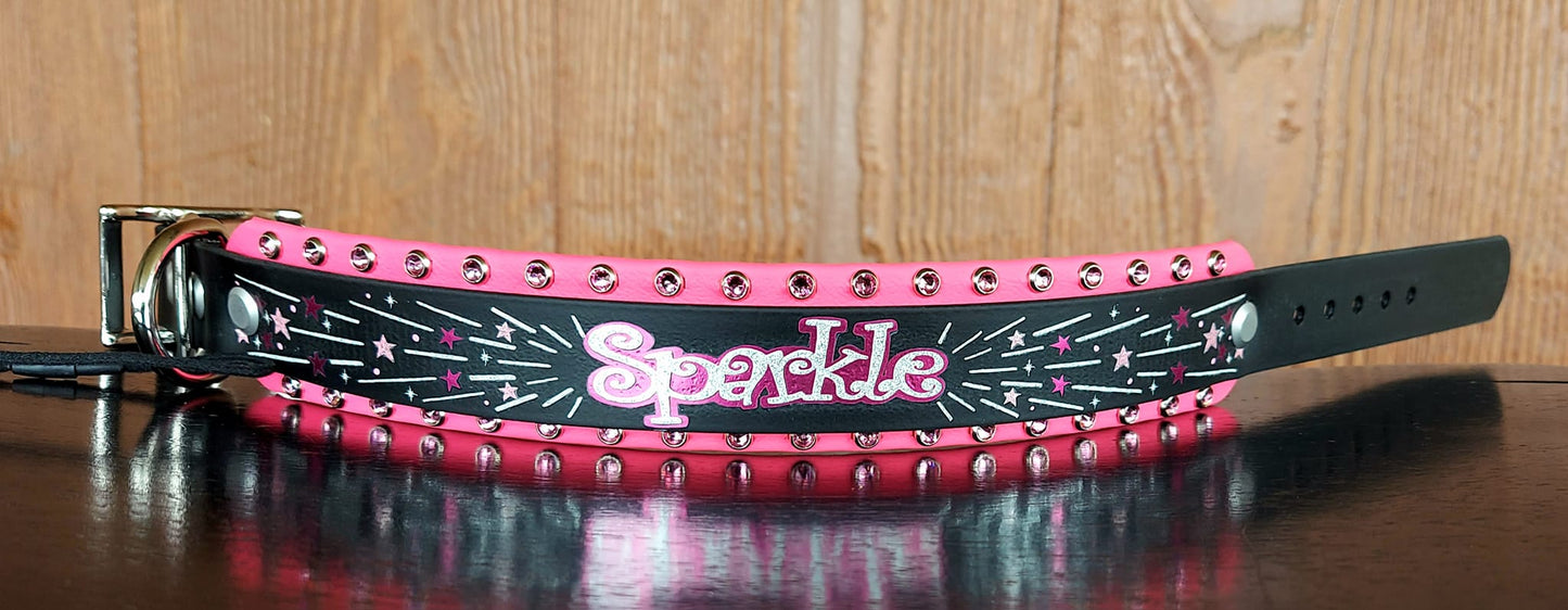 Sparkle PINK Buckle Collar