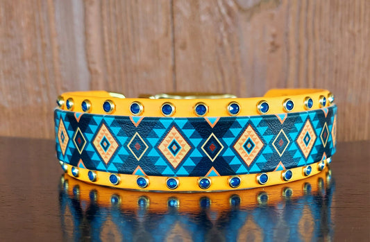 Peruvian Aztec UV Printed Buckle Collar