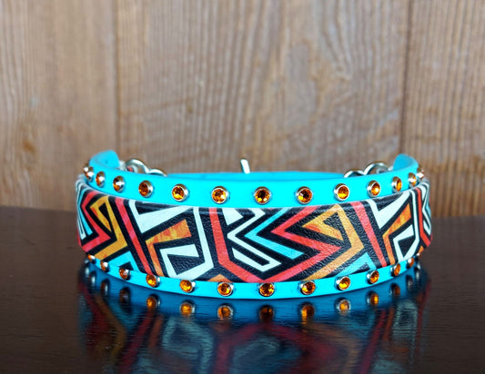 Tribal Graffiti Martingale style Collar