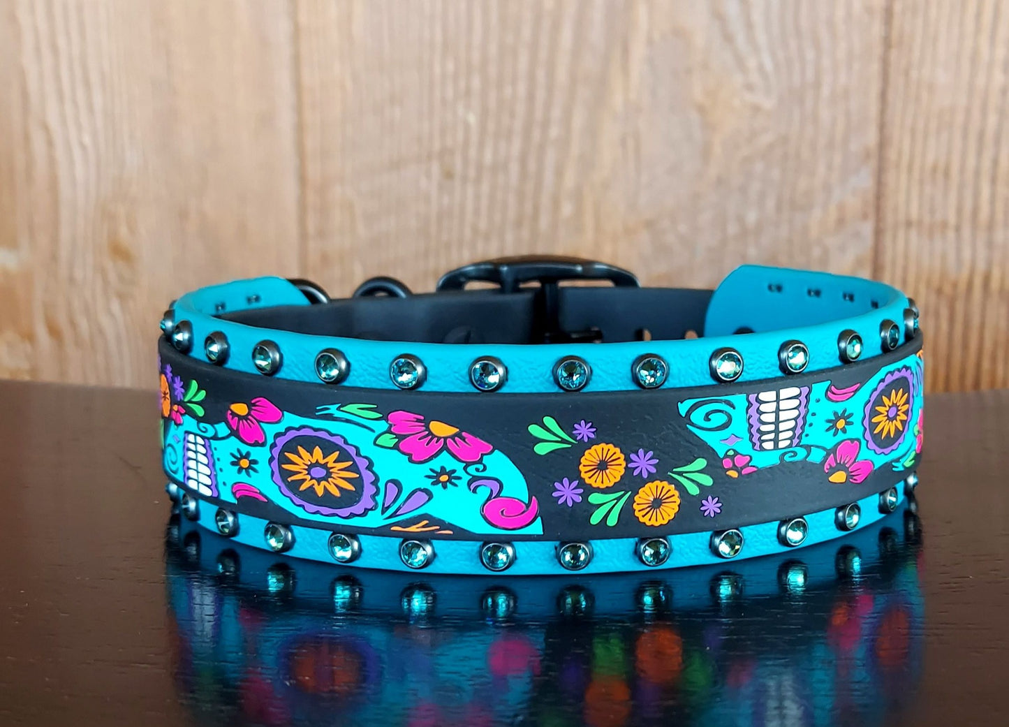 Dia de los Muertos Buckle Collar