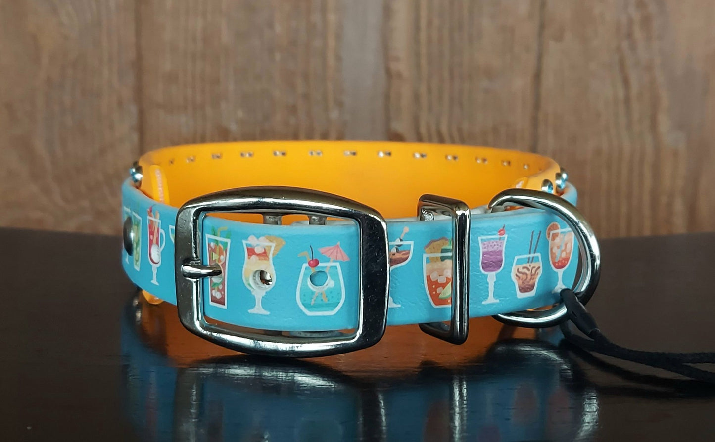 Summer Cocktails UV Printed Buckle Collar