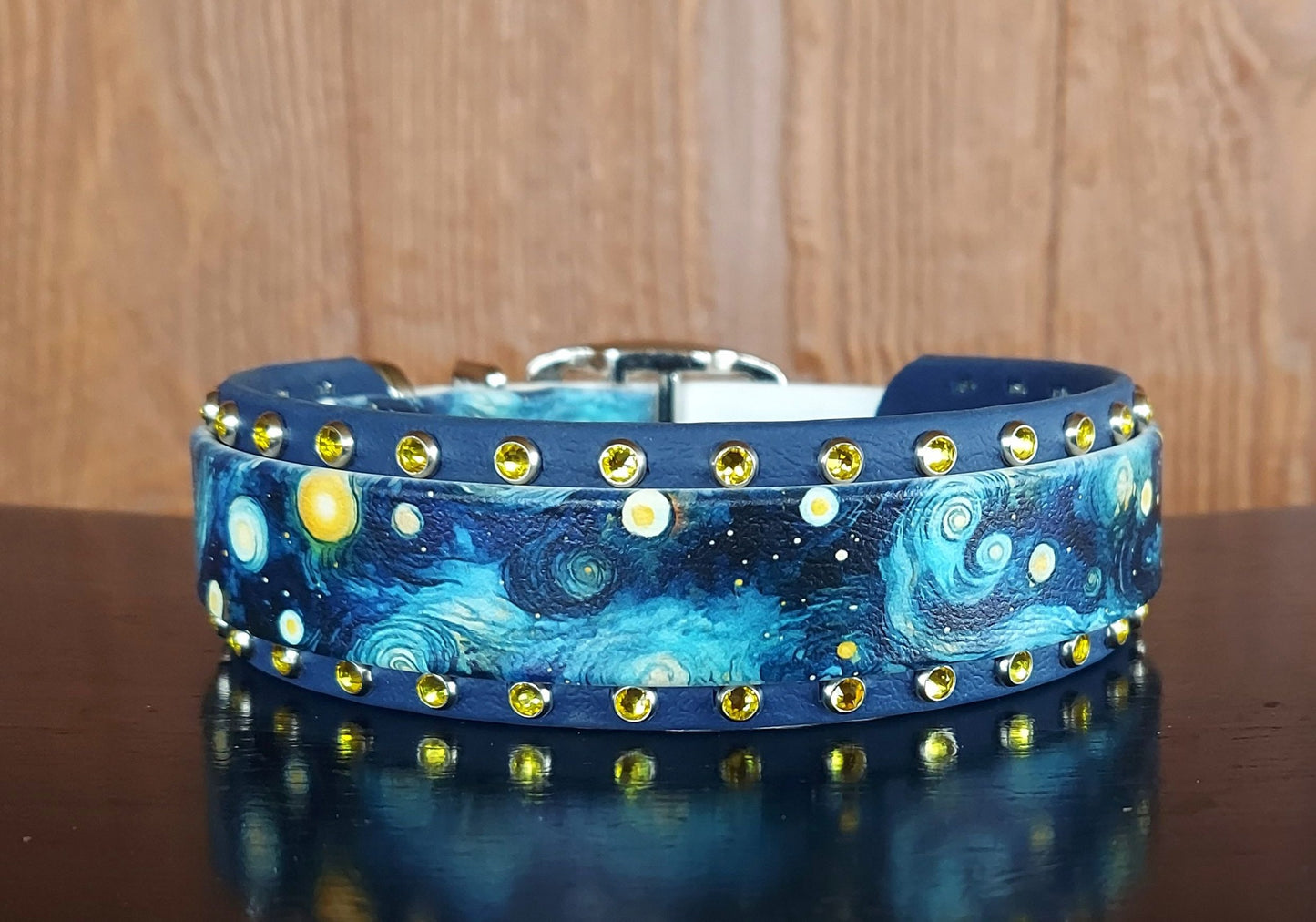 Starry Night UV Printed Buckle Collar