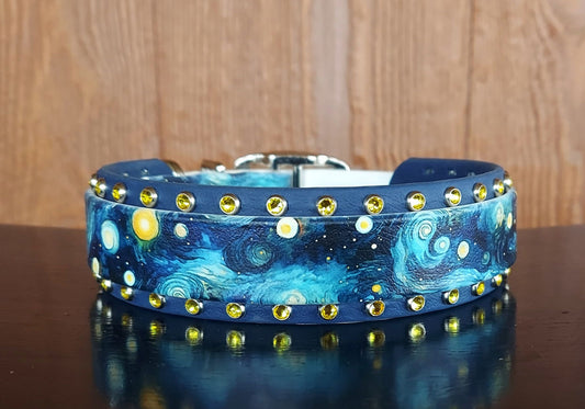 Starry Night UV Printed Buckle Collar