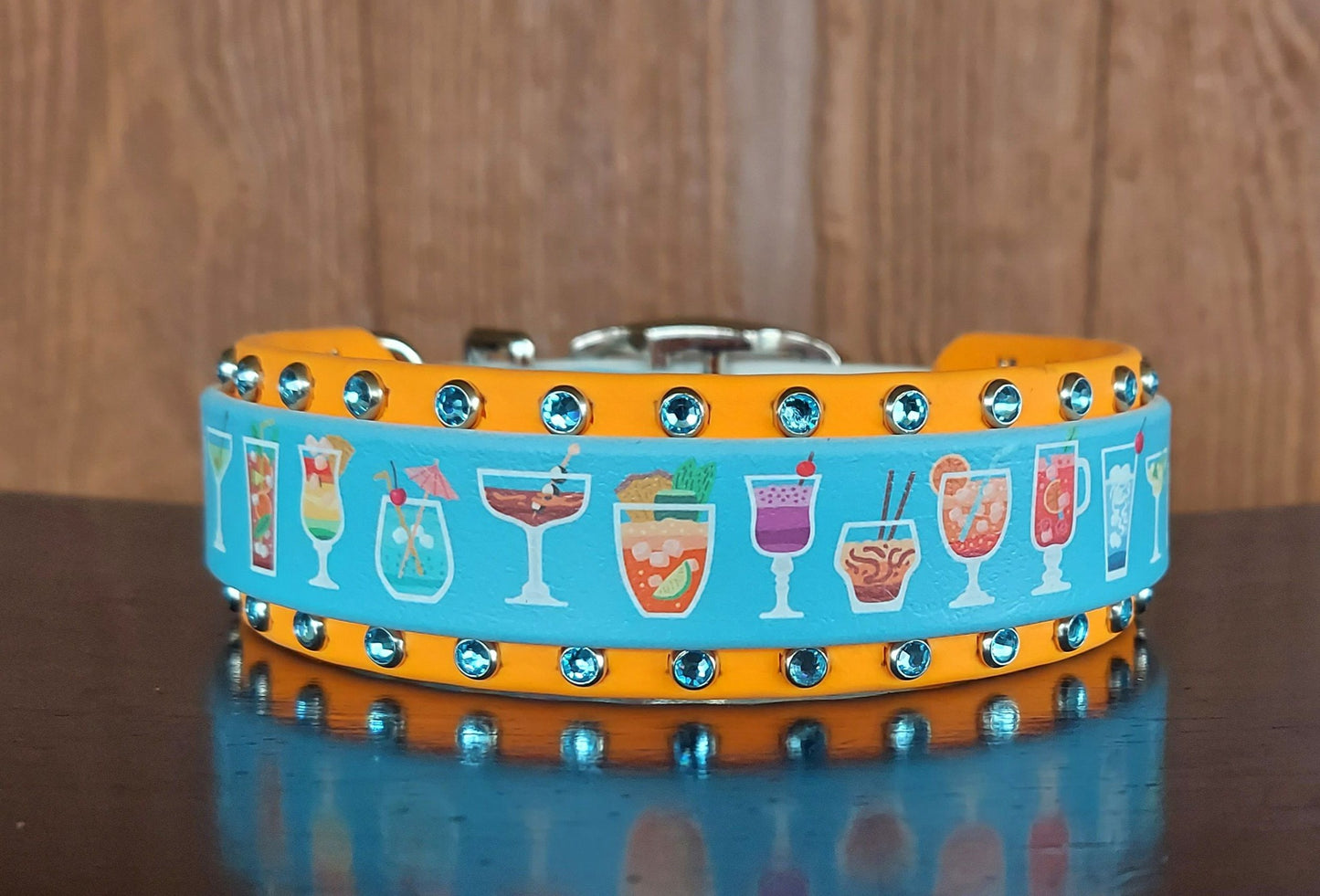 Summer Cocktails UV Printed Buckle Collar