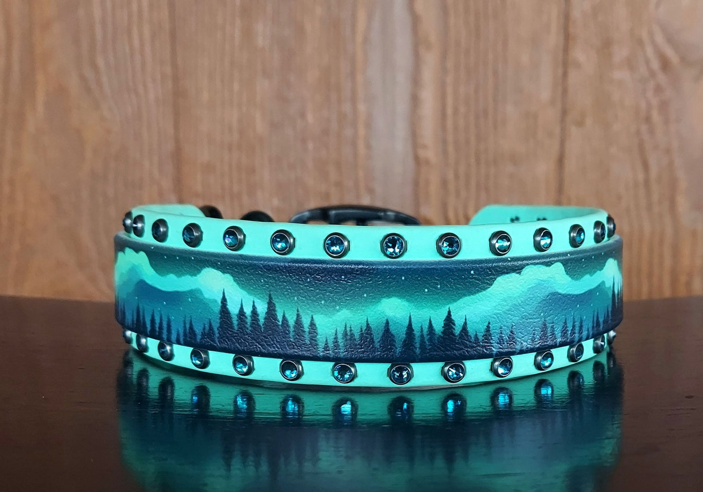 Northern Lights UV Printed Buckle Collar