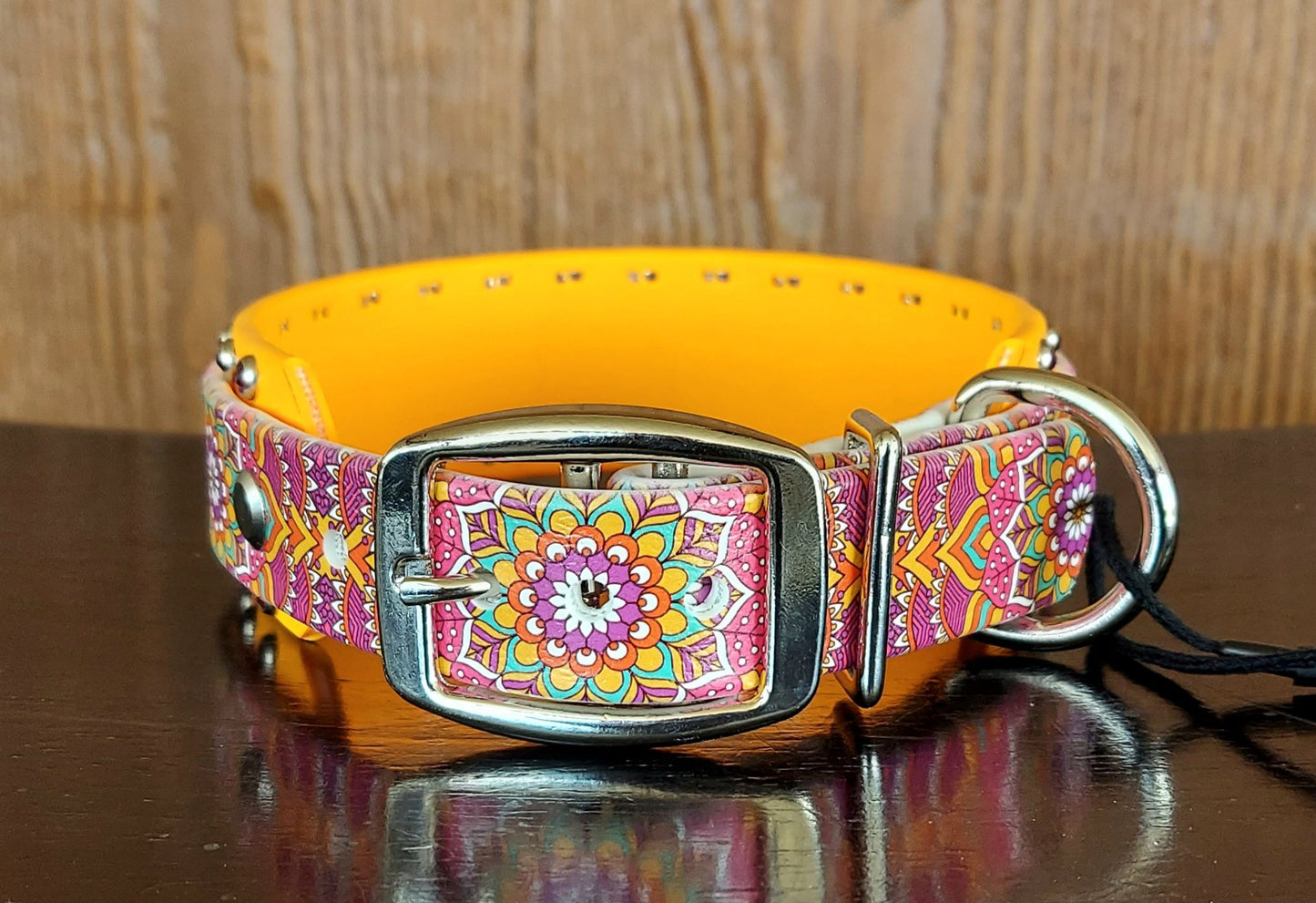 Pink Mandalas Buckle Collar