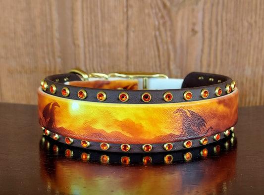 Dragon Fire Buckle Collar