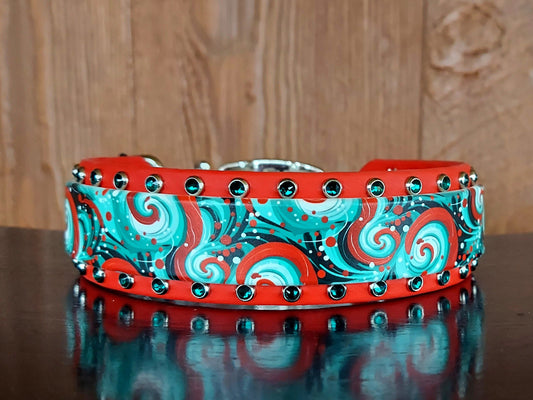Christmas Swirl Buckle Collar