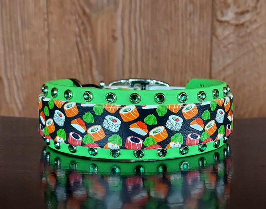 Sushi LIME Buckle Collar