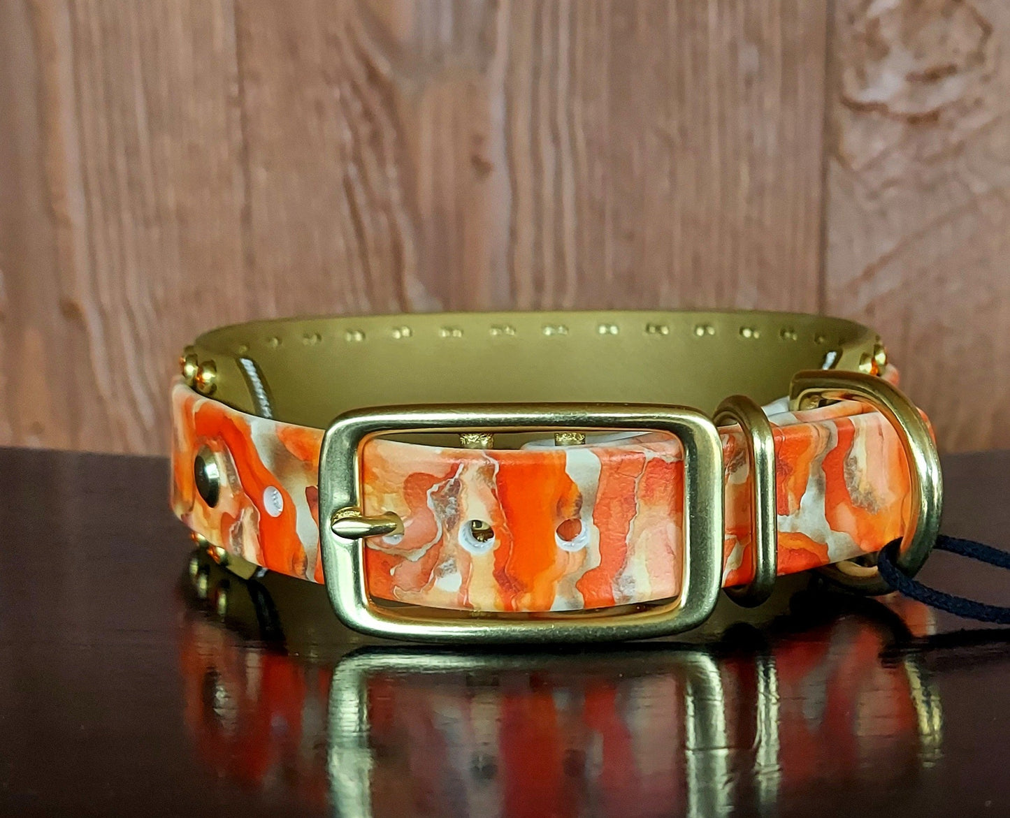 Orange Marble Buckle Collar