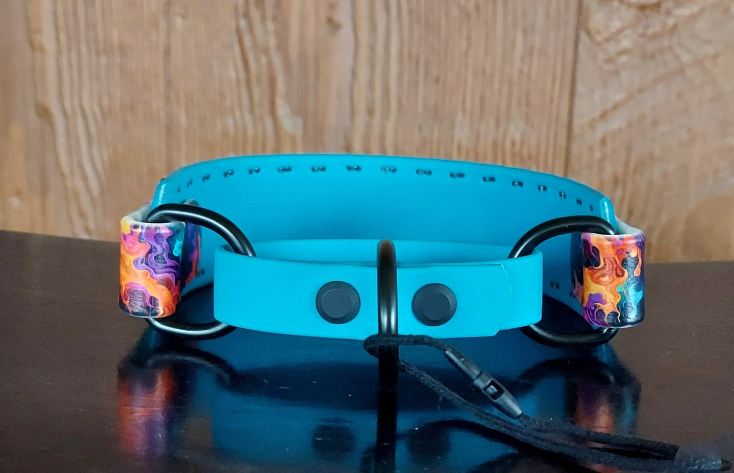 Neon Flames Martingale Collar