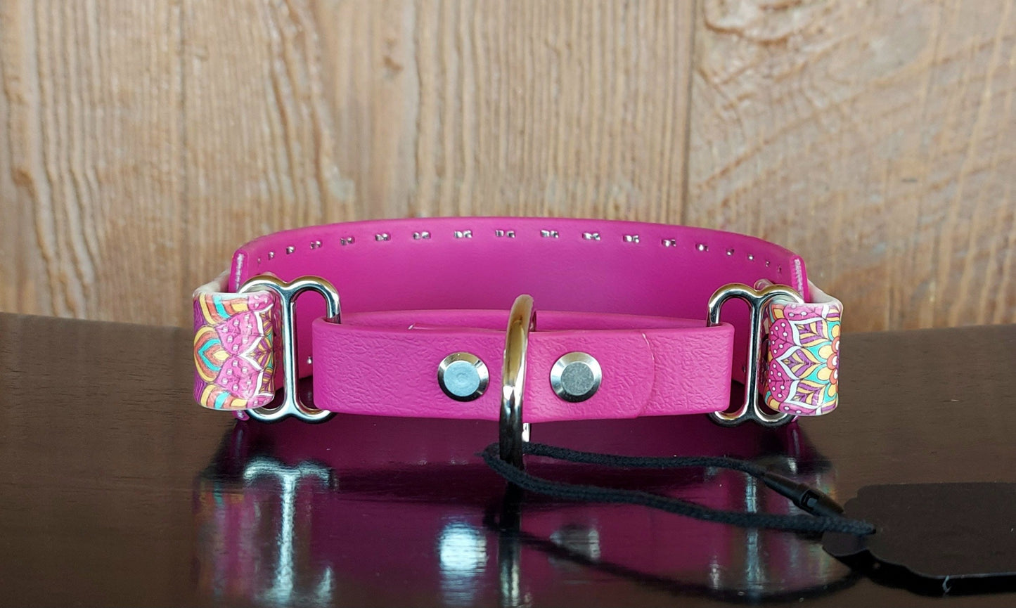 Orange/Pink Mandala Martingale Collar