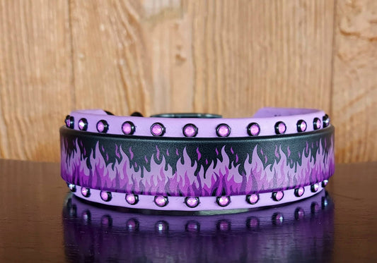 Flaming Hot PURPLE Buckle Collar