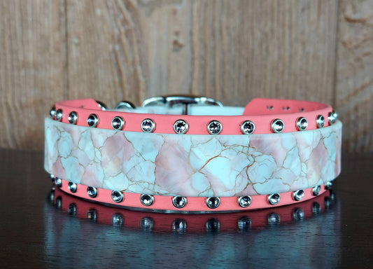Coral Marble Buckle Collar