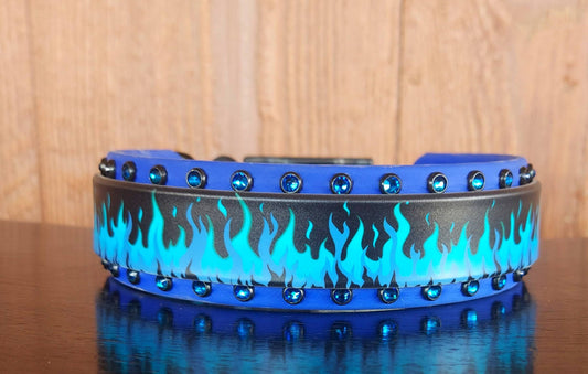 Flamin Hot BLUE Buckle Collar