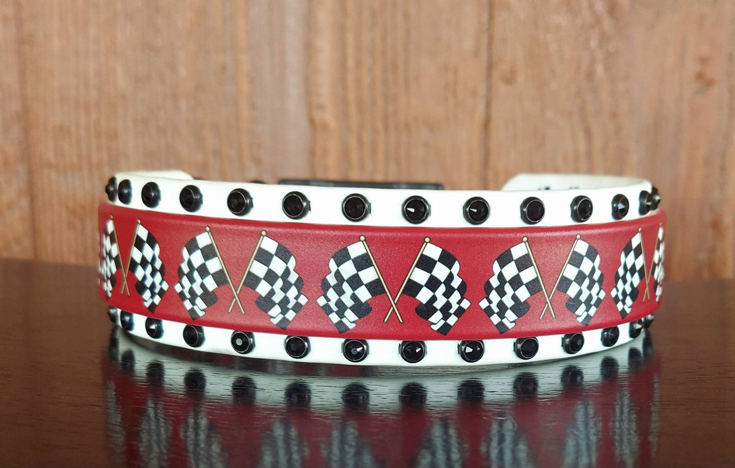 Checkerboard Flags Buckle Collar