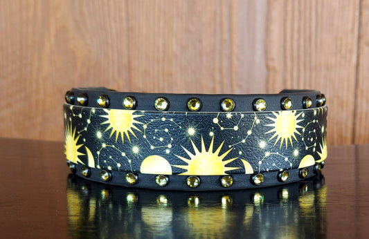 Star Sky BLACK Buckle Collar