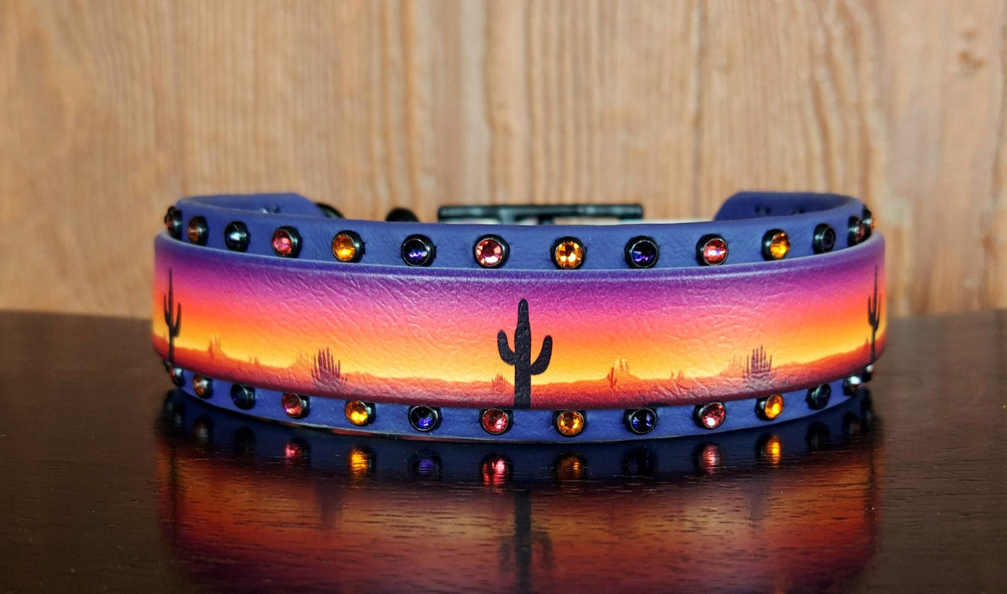 Desert Sunset UV Printed buckle collar