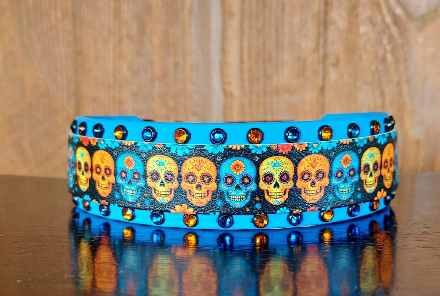 Sugar Skulls Buckle Collar