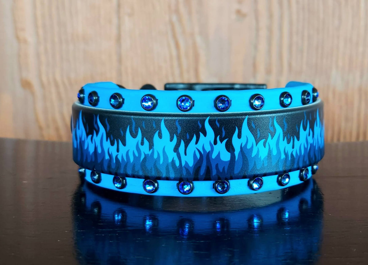Flamin Hot BLUE Buckle Collar