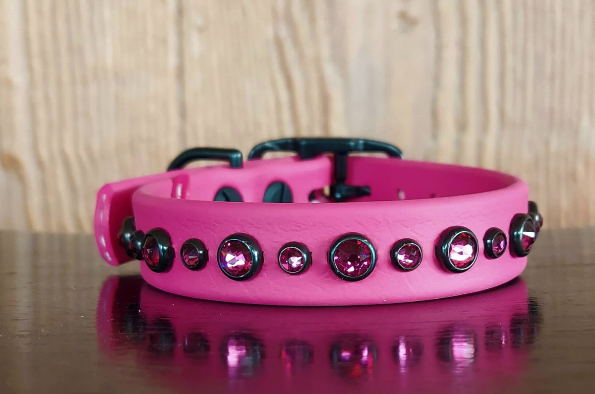 Puppy Bling Buckle Collar - Magenta