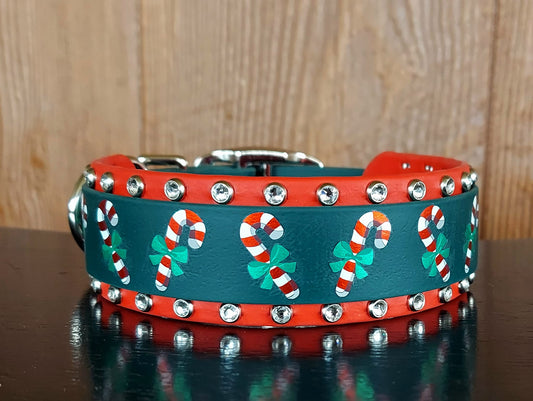 Candy Canes HTV Buckle Collar