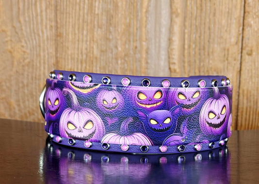 Purple Jacks n Bats UV Printed Collar 2"