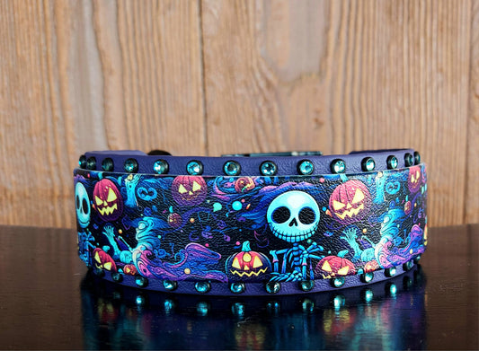 Jack Skellington UV Printed Collar, 2" wide